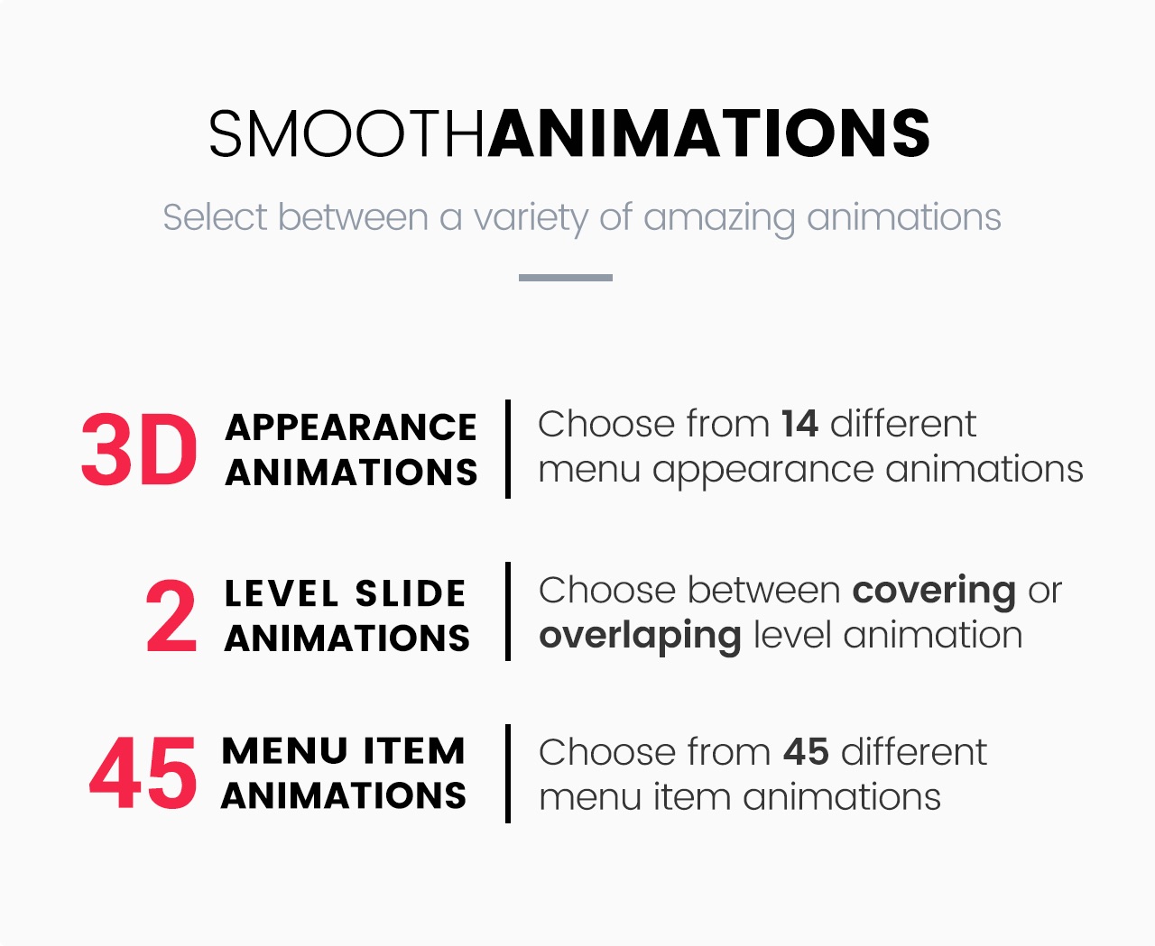 Slick Menu - Smooth Animations