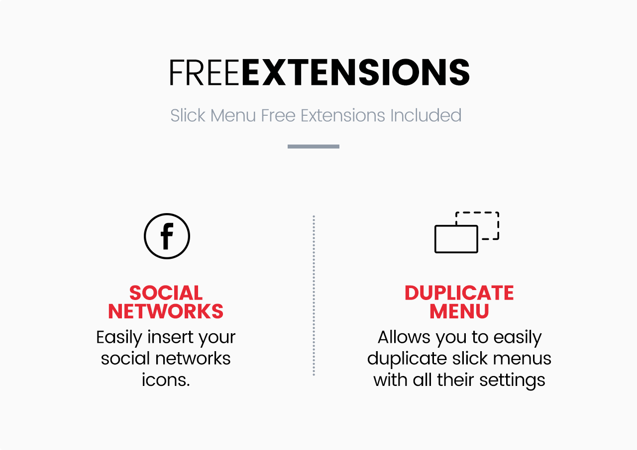 Slick Menu - Extensions