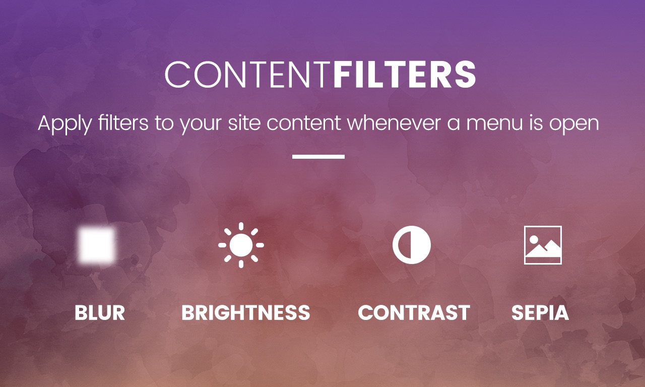 Slick Menu - Content Filters