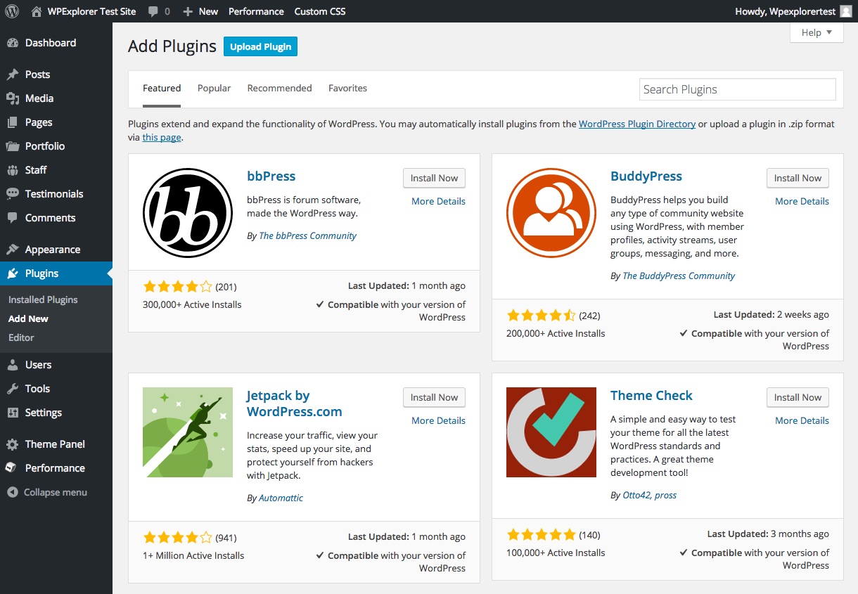 Install WordPress Plugins