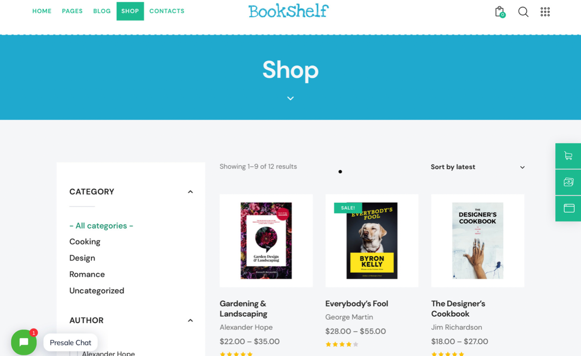Bookshelf is one of the best WooCommerce themes for digital downloads. 